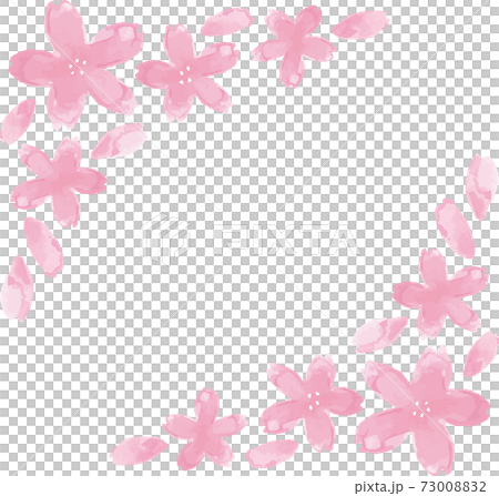 Handwritten watercolor style cherry blossom petal frame (name) Handwritten watercolor style cherry blossom petal frame (name) 73008832