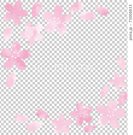 Watercolor style cherry blossom petal frame (name) Watercolor style cherry blossom petal frame (name) 73008833