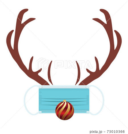 Deer antlers with face mask 73010366