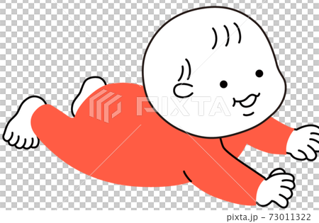 嬰兒穿著紅色的嬰兒衣服 嬰兒穿著紅色的嬰兒衣服 73011322