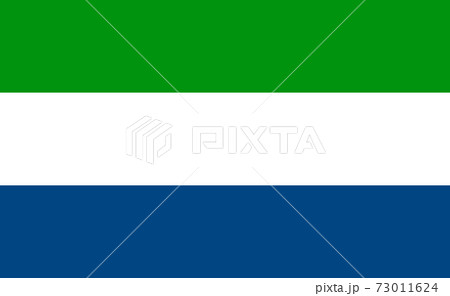 Sierra Leone national flag in exact proportions - Vector 73011624