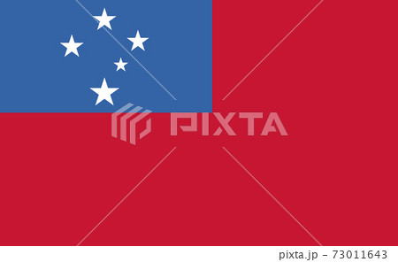 Samoa national flag in exact proportions - Vector 73011643