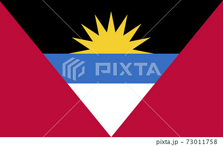Antigua and Barbuda national flag in exact proportions - Vector