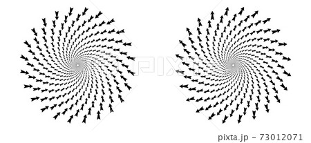 arrows in circle as logo or icon, halftone effect. arrows in circle as logo or icon, halftone effect. 73012071