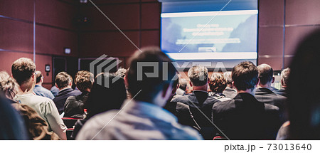 Speaker giving presentation on scientific business conference. 73013640
