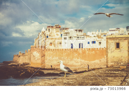 Senic costal town of Essaouira - Magador, Marrakech, Morocco. 73013966