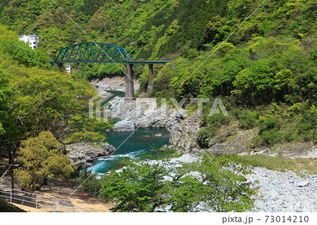 【徳島県】新緑の大歩危峡 【徳島県】新緑の大歩危峡 73014210