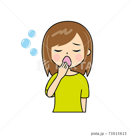 睡眠不足であくびをする女性 睡眠不足であくびをする女性 73015615