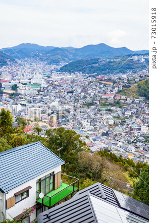 坂の町 長崎の風景の写真素材