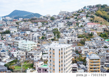 坂の町 長崎の風景の写真素材