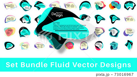 Set Fluid Bundle Vector Design. for presentation background text or etc 73016967