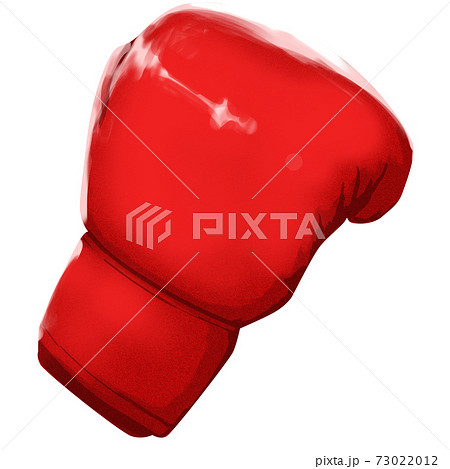 ボクシンググローブ 右 Redのイラスト素材