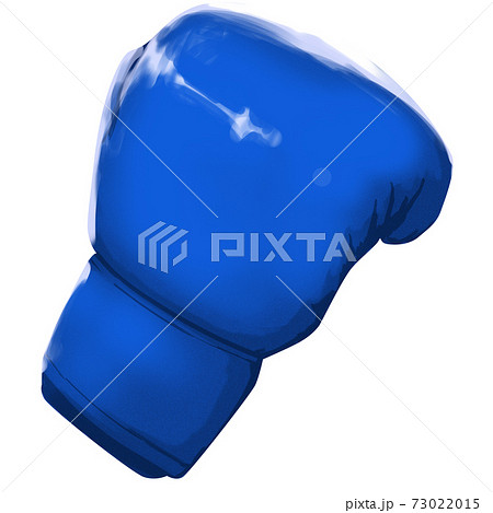 ボクシンググローブ 右 ブルーのイラスト素材