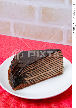 ケーキ、洋菓子、ミルフィーユ、層、チョコレート、デザート、スイーツ 73022251