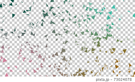 CGトライアングル　カラフルな三角形の紙吹雪 73024078