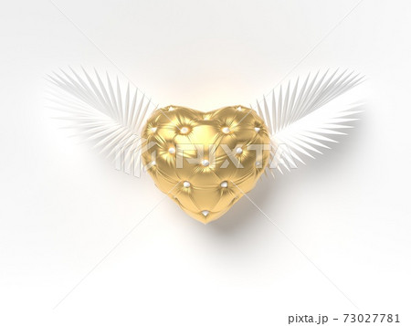 Love concept of heart with wings. Love concept of heart with wings. 73027781