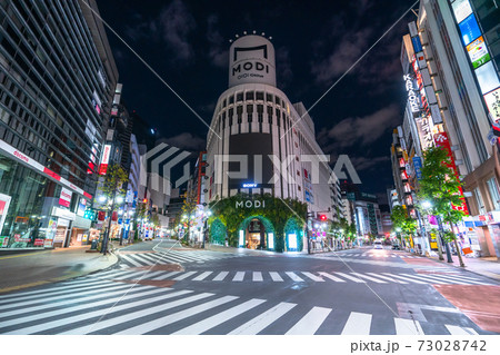《東京都》人の消えた渋谷・自粛ムードの東京 《東京都》人の消えた渋谷・自粛ムードの東京 73028742