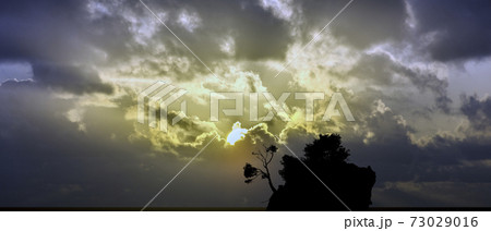 Dramatic sunrise over Adriatic - Croatia Dramatic sunrise over Adriatic - Croatia 73029016