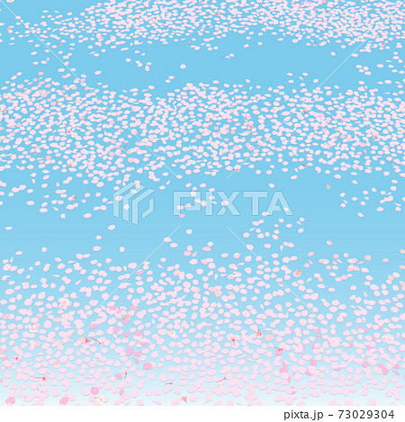 桜の花弁が水面に浮かぶ 華やかな花筏の背景ベクターイラストのイラスト素材