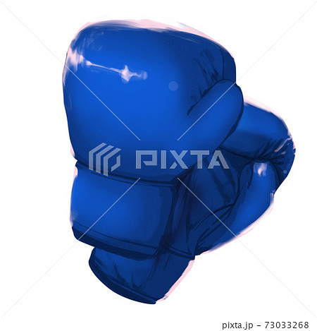 ボクシンググローブ ブルーのイラスト素材