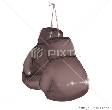 吊るされたボクシンググローブ_セピア 73033272