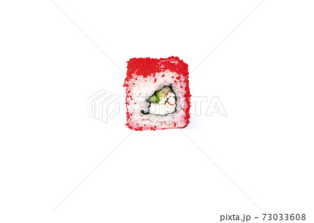 sushi roll on a gray background. isolate sushi roll on a gray background. isolate 73033608