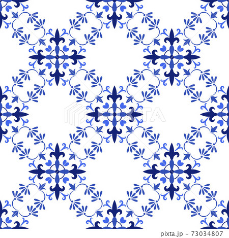 Azulejos portuguese traditional ornamental tile 73034807