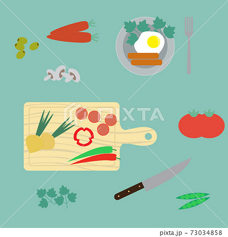 Healthy breakfast vector, flat style 73034858