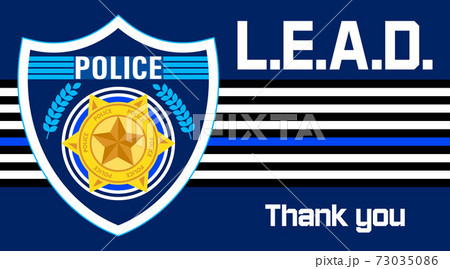 Law Enforcement Appreciation Day is celebrated in USA on January 9th each year. Police department badge, sheriff shield is shown. Flat vector with for flyer, card, web, banner Law Enforcement Appreciation Day is celebrated in USA on January 9th each year. Police department badge, sheriff shield is shown. Flat vector with for flyer, card, web, banner 73035086