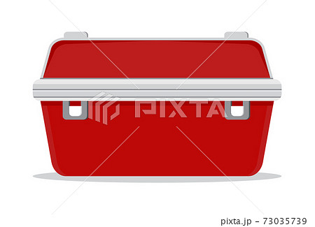 Medical bag icon vector. Red container for medical instruments 73035739