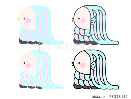 Illustration of Amabie, the holy monster of Japan 73038456