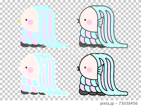 Illustration of Amabie, the holy monster of Japan 73038456