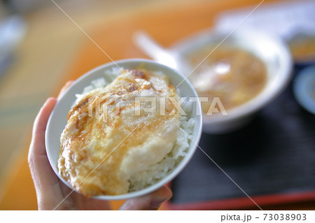 ドライブインのとろろかけご飯の写真素材