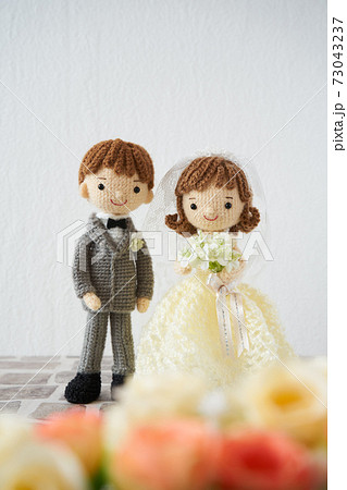 かわいいあみぐるみ人形 ウエディング かわいいあみぐるみ人形 ウエディング 73043237
