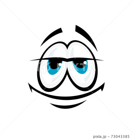 Satisfied smiley in good mood isolated 73043385