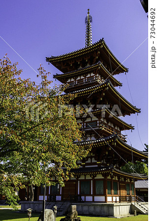 薬師寺 西塔 奈良県奈良市の写真素材