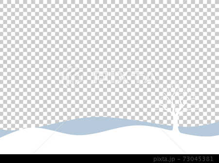 一本の木がある雪景色のイラスト 5 73045381