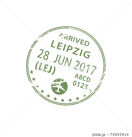 Border control visa stamp arrived to Leipzig 73045914