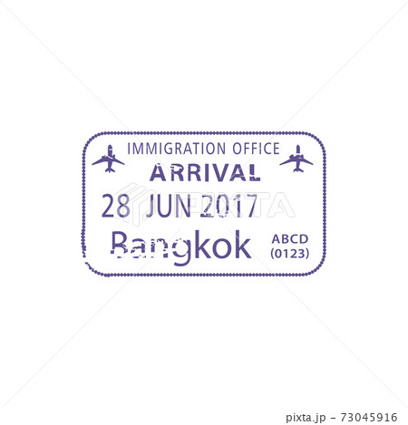 Thailand border passing entry, Bangkok visa stamp Thailand border passing entry, Bangkok visa stamp 73045916