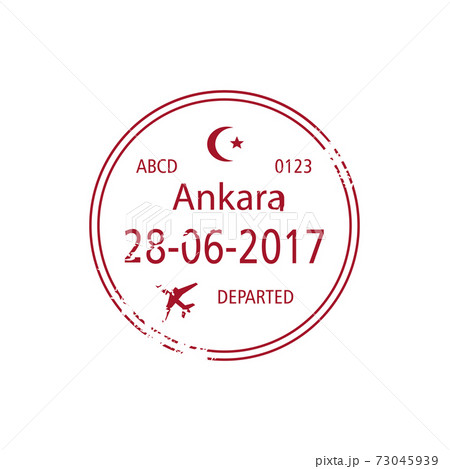 Departed from Ankara visa stamp, Turkey control 73045939