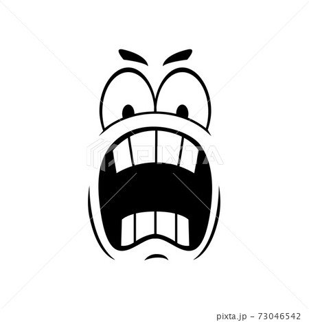 Fear emoticon face icon isolated, scared - Stock Illustration [40419455]  - PIXTA