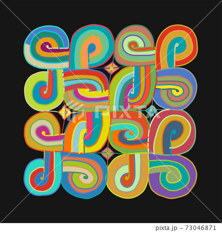 Abstract Decor Design Element. Colorful lines 73046871