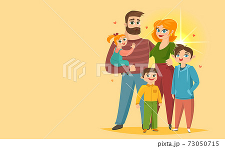 Happy family parents with their children 73050715