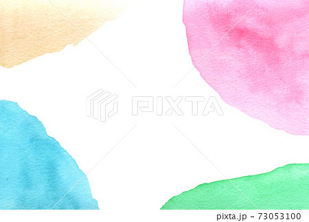 水彩カラフルな枠の背景素材 73053100