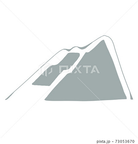 スキー場と山のイラスト素材