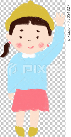 Girl raising her hand 73054827