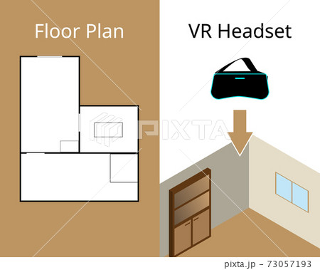 3D Interactive Floor Plans with VR headset technology to see live floor plan vector 3D Interactive Floor Plans with VR headset technology to see live floor plan vector 73057193