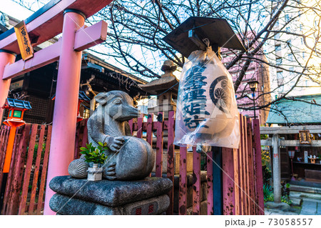 日本の東京都市景観 東京・秋葉原の柳森神社(通称=倉稲魂大社)。狐や狸…、摂社・末社…=神田須田町 日本の東京都市景観 東京・秋葉原の柳森神社(通称=倉稲魂大社)。狐や狸…、摂社・末社…=神田須田町 73058557