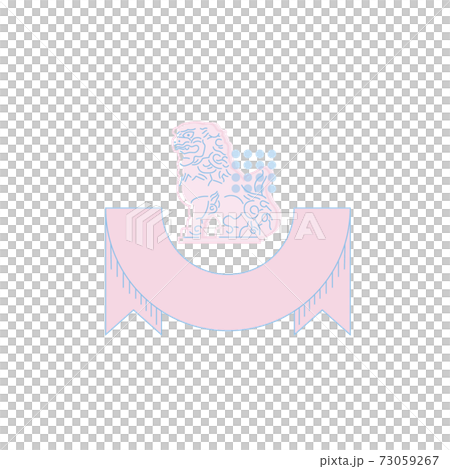 狛犬　ロゴ　イラスト 73059267