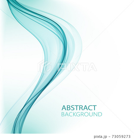 Blue vertical smooth vector wave. Abstract background, design element. 73059273
